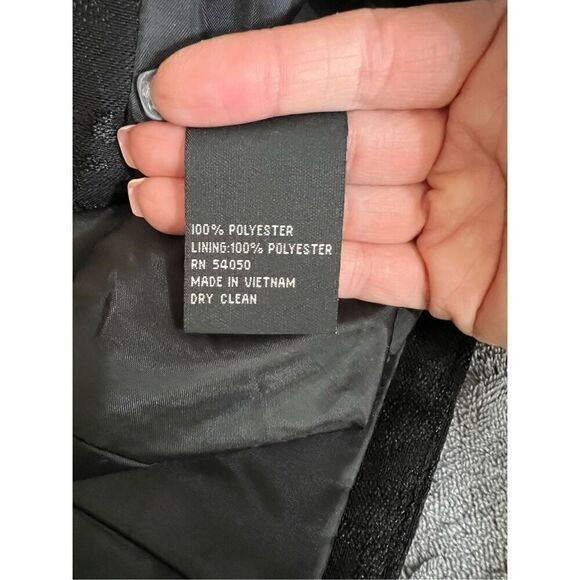 Kasper Jacket Women Size 4 Black Long Sleeve Houndstooth Three Button Blazer NWT - Picture 4 of 10